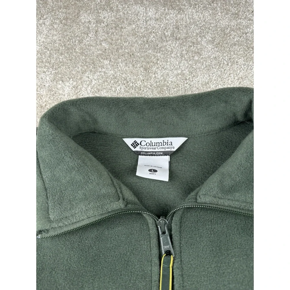 Columbia Sportswear Full Zip Fleece Sage Green Jacket Size Large